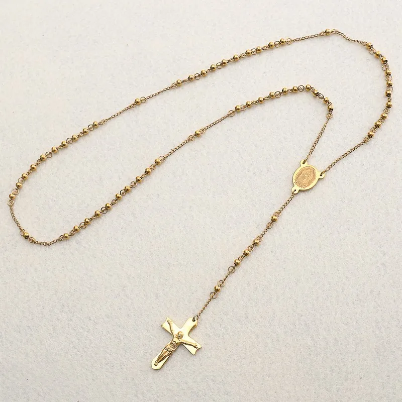 RIR подвеска из нержавеющей стали с крестом Иисуса Христа Золотая и серебряная