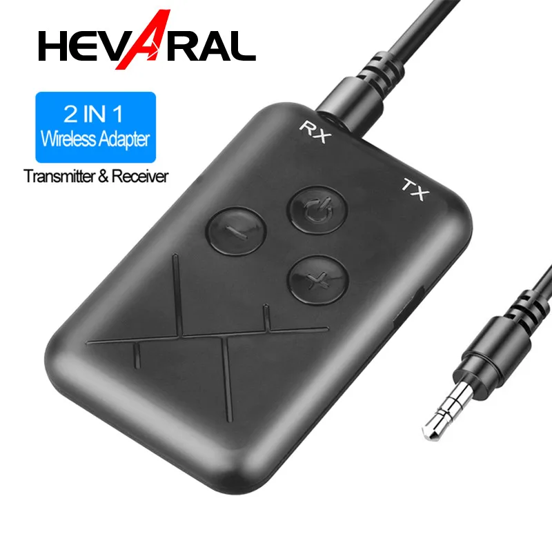 Hevaral-Adaptador 2 en 1 con Bluetooth 4,2, receptor y transmisor de TV,...