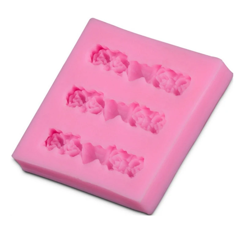 Силиконовый кружевной коврик в виде цветов для помадки украшения торта своими