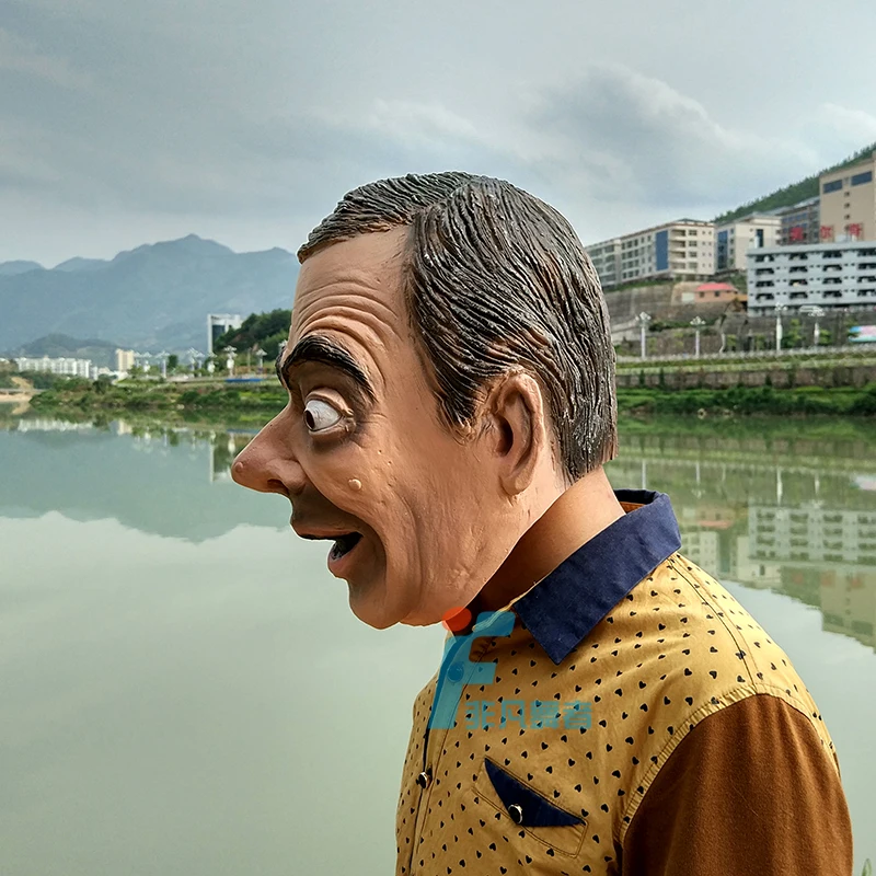 Новое качество Симпатичные Косплэй забавные Cos Mr Bean маскарадные латексные маски
