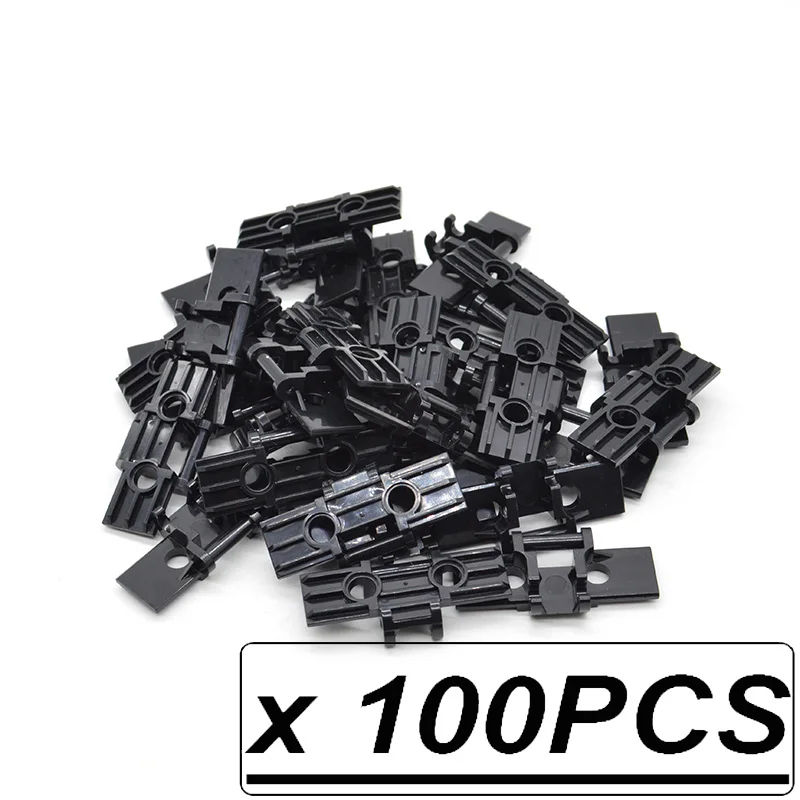 100pcs B90071 BLK 100 MOC Танк гусеницы звенья цепи Technic Gears транспортные средства Трактор БУЛЬДОЗЕР грузовик модель строительный блок игрушки 3711 15379 88323 - Цвет: 100pcs B90071 BLK