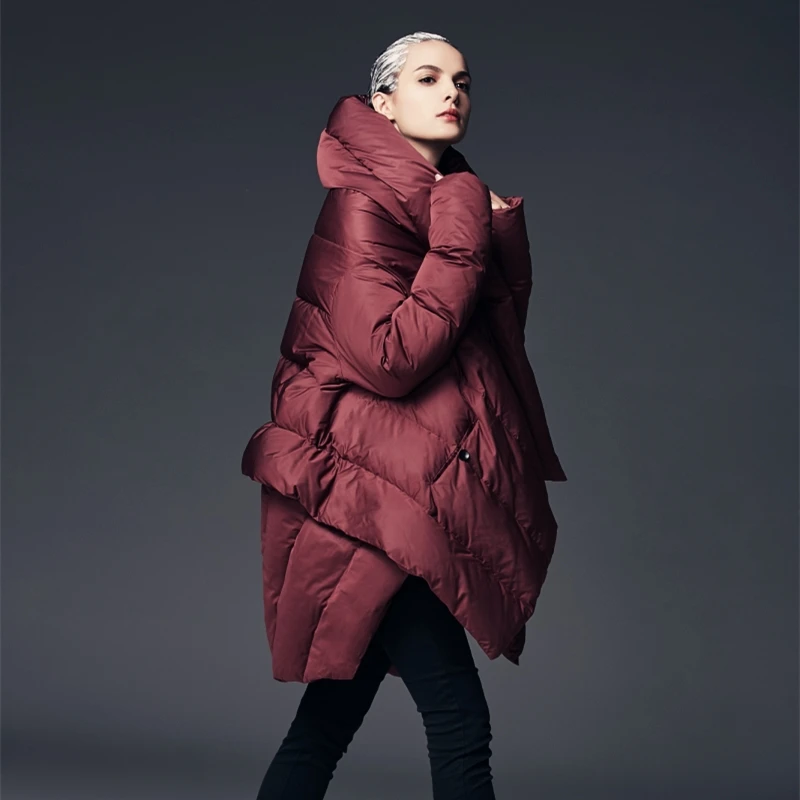 Пуховик женский зимний с подкладкой большой размер размера плюс | Женская одежда