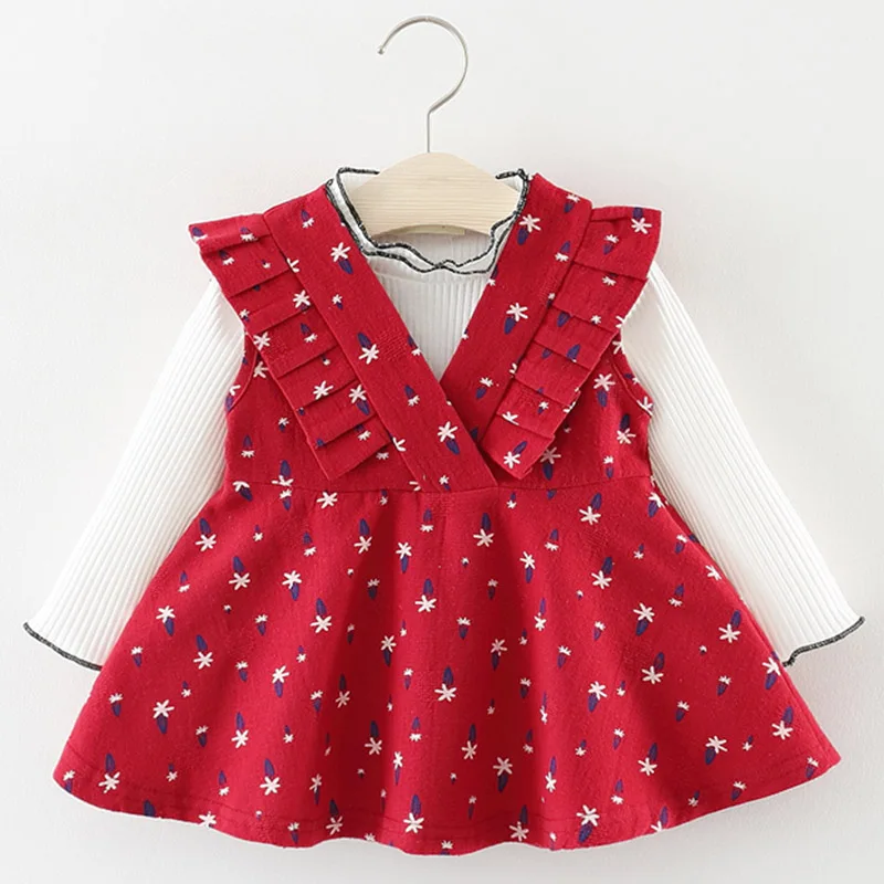 Платье для маленьких девочек Новинка 2019 года модная осенняя одежда малышей