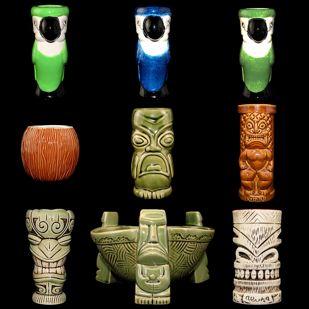 Гавайские кружки Tiki Коктейльная чашка кружка для пива напитков винные стаканы