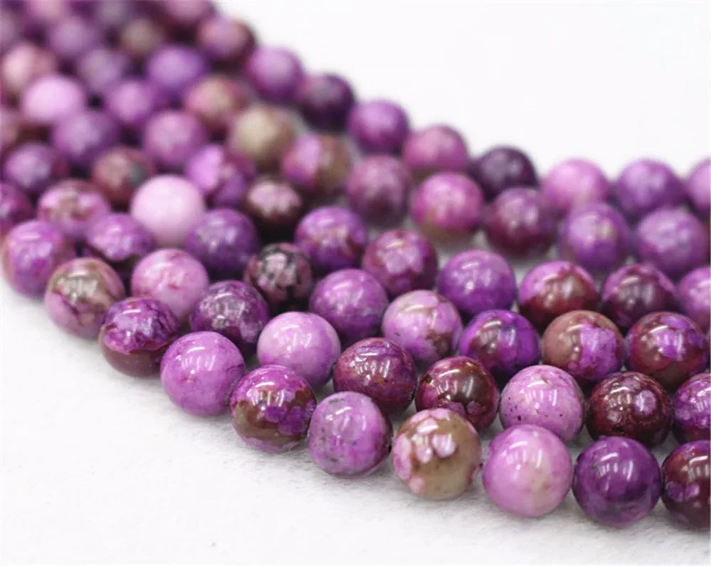 Sugilite бусины, 4 мм 6 мм 8 мм 10 мм 12 мм 14 мм Sugilite Круглые бусины. Сделай своими руками ювелирные изделия драгоценные бусины аксессуар
