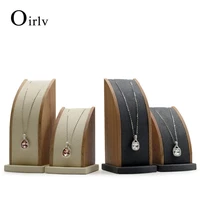 oirlv free shipping beige or dark gray color earring ear stud display wooden material display showcase