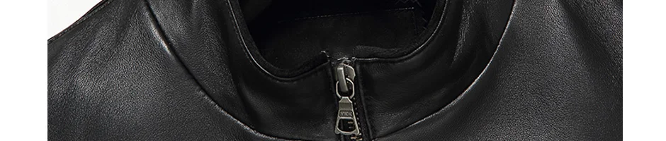 Стиль, Классические мужские Куртки из натуральной кожи, натуральная овчина, Jaqueta De Couro, Черная мужская куртка из натуральной кожи для мужчин, 7101