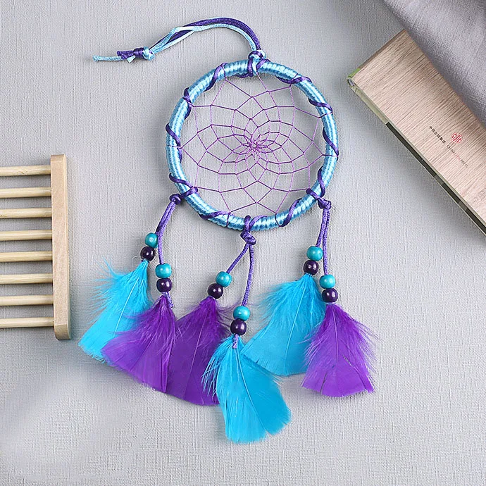 2018 fengling новый синий и фиолетовый перо украшения стены ручной работы изысканные