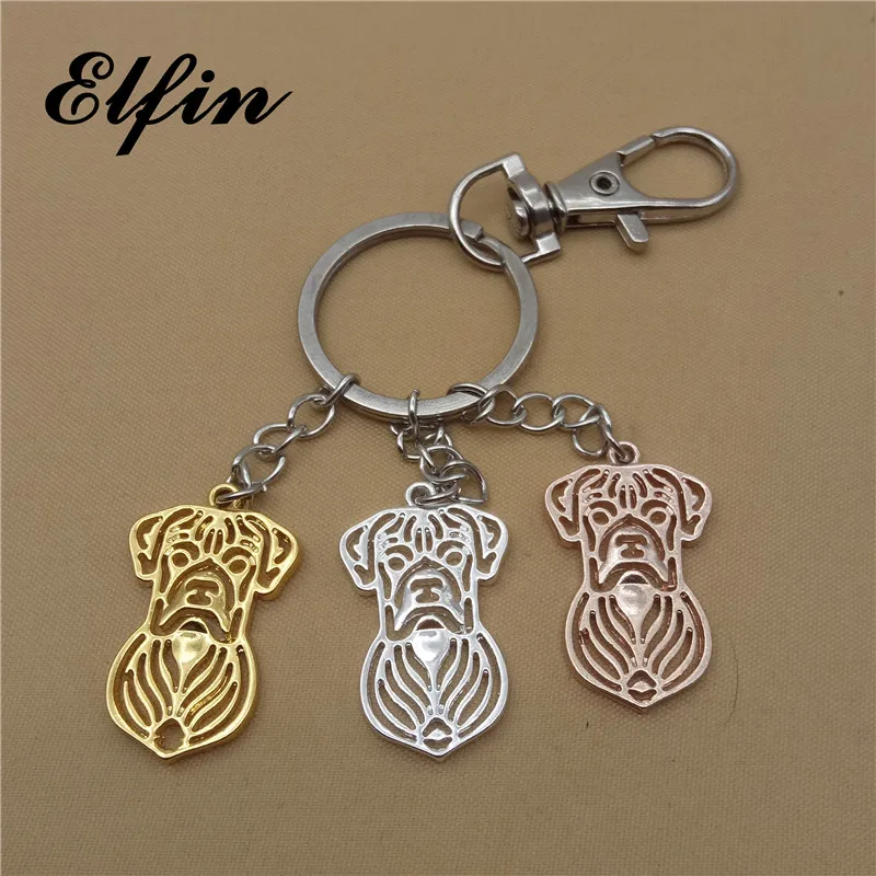 Модные брелки Elfin в виде боксера золотого серебряного цвета женский брелок