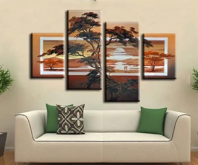 4 шт. картина маслом на холсте без рамки|oil painting|paintings on canvasoil painting canvas |