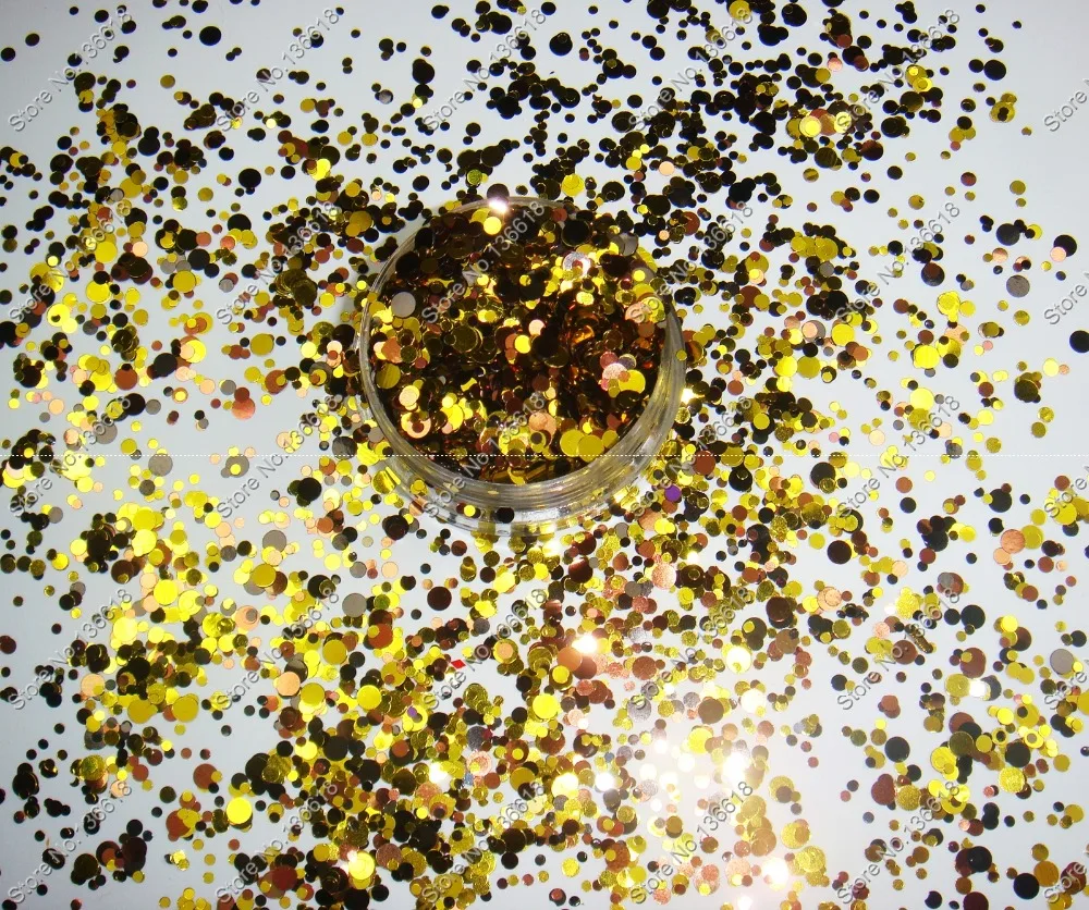 Круглые Блестки для дизайна ногтей 50 г блестящая пудра в горошек акриловых лака