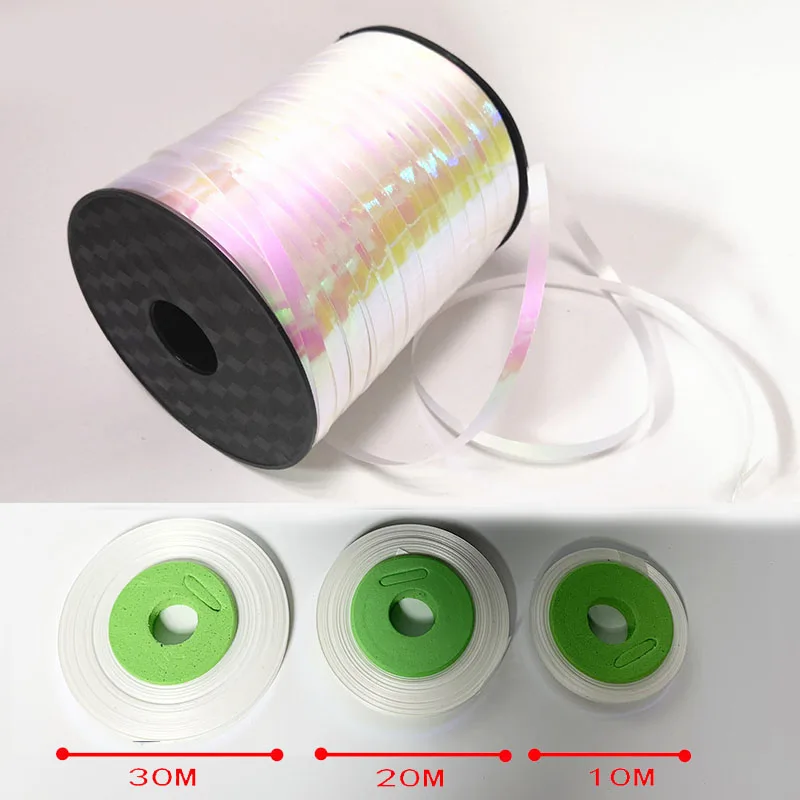 L Ynaayu 10 м 20 м 30 м DIY ленты для воздушных шаров Подарочная сумка лента для торта красочные аксессуары Принадлежности для дня рождения Свадебная вечеринка украшения - Цвет: L