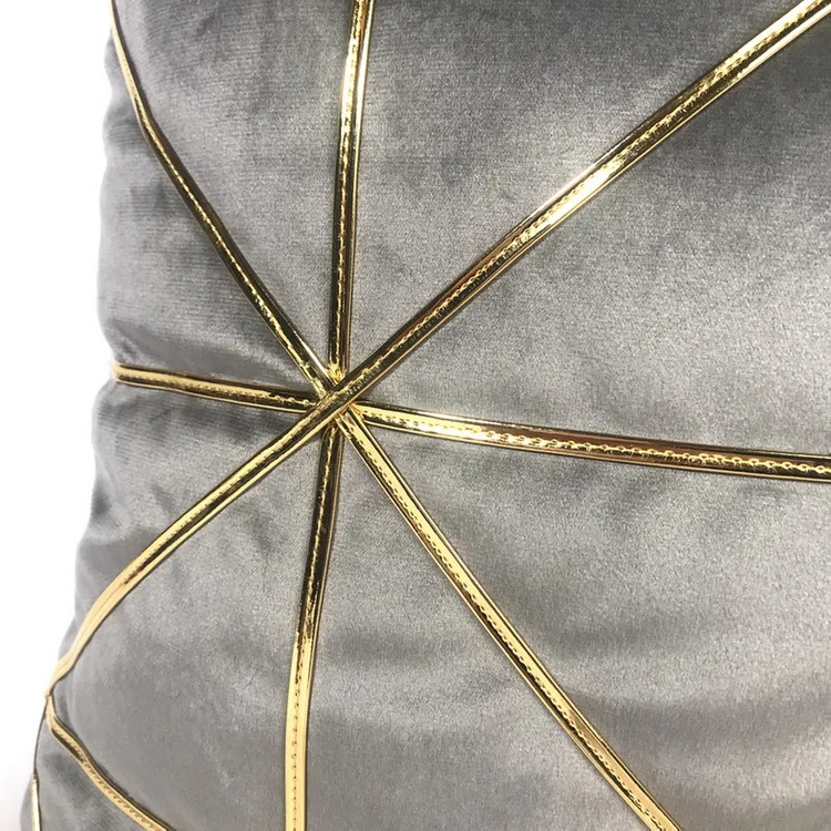 Европейская роскошная обувь золотистого цвета с риса полосы фланелевая подушка