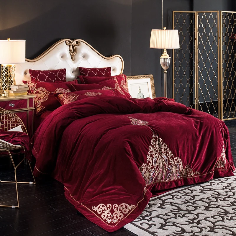 Роскошный Королевский комплект фланелевого постельного белья с толстой