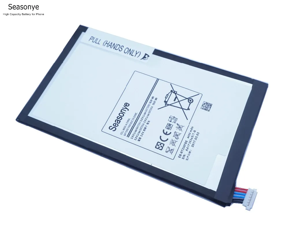 Сменный аккумулятор Seasonye 2x EB BT330FBE/EB BT330FBU 4450 мАч + инструменты для Samsung Galaxy Tab 4 8 0 T330