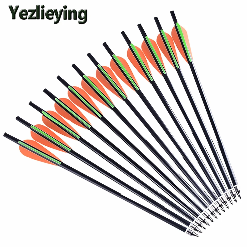 

12pcs Archery 13.5/16/20Inch High Quality Crossbow Fiberglass Arrows Fits Composite / Recurve Hunting Archery Shooting