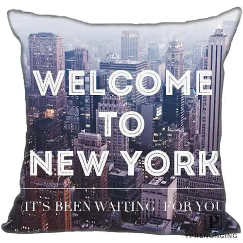Pillowcase Лучший заказ Nyc Нью-Йорк(1) Наволочка на подушку, спальня домашняя квадратная Наволочка на молнии(с одной стороны)#190404-01-179 - Цвет: Pillowcase