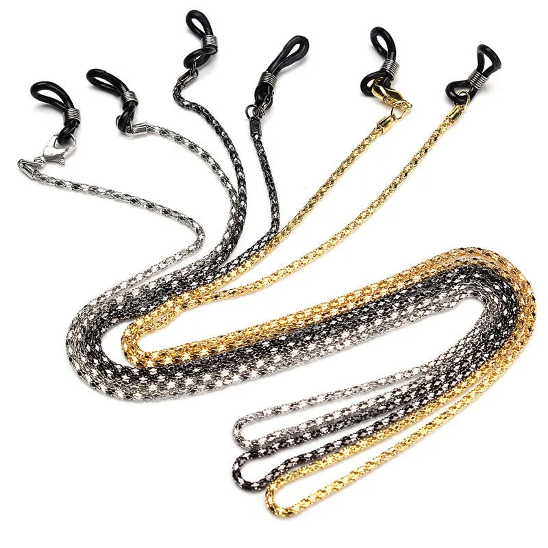 12 шт./лот металлический ремешок на шею цепочка для очков чтения держатель