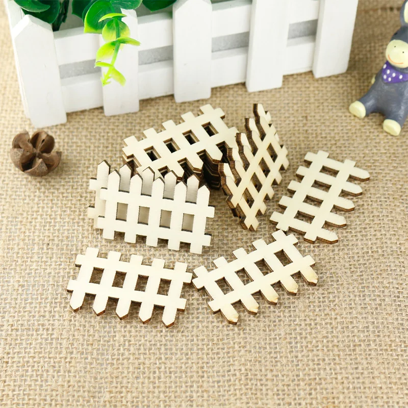 Горячая продажа 10 шт решетка деревянный забор мини знаки Фея кукольный домик в