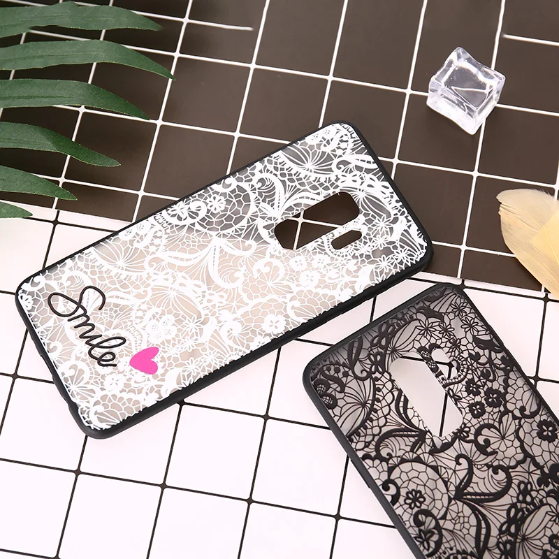 For Samsung Galaxy S8 S9 S10 S10e Note 8 9 A10 A20 A30 A50 M10 M20 Lace Flower Pattern Soft Silicone TPU Phone Case Cover |