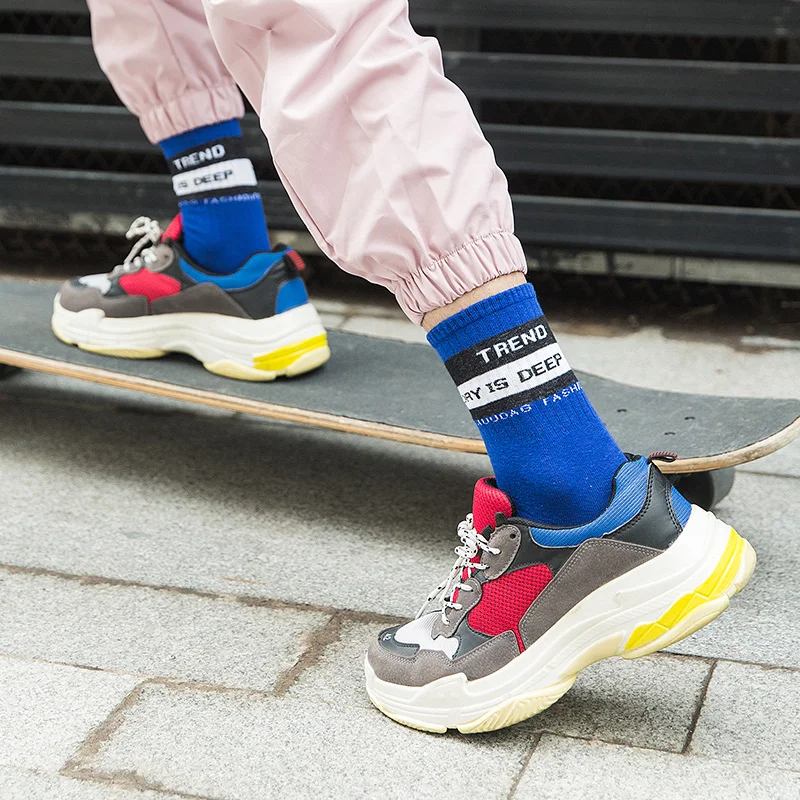 

gifts for men hip hop socks long skateboard calcetines skate funny happy gifts for novelty fashion street styl mens funky
