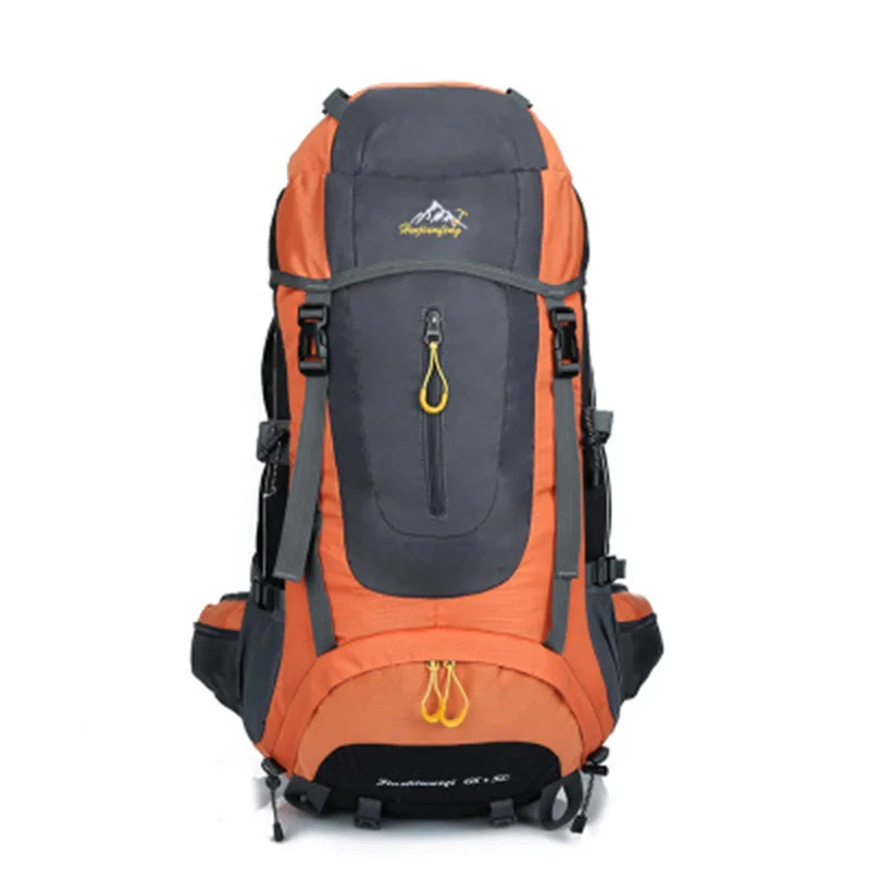 Orange 70L водостойкий походный альпинистский рюкзак для активного отдыха, для рыбалки, для путешествий, большой емкости, рюкзак для кемпинга и велоспорта - Цвет: Orange