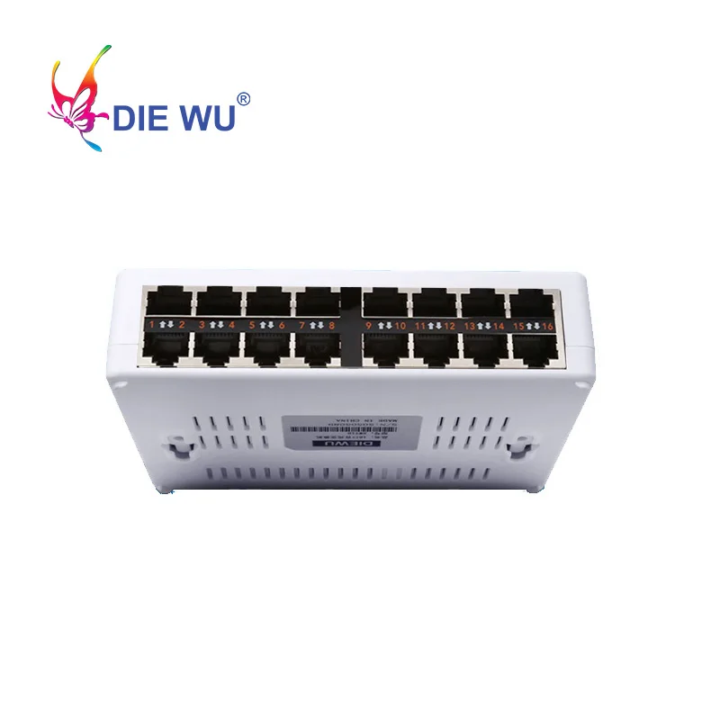 16 Порты коммутатор для высокоскоростной сети Ethernet 10/100 Мбит/с RJ45 сетевой коммутатор gigabit коммутатор для настольных ПК черный цвет