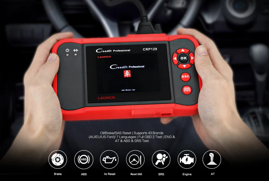 Launch X431 CRP129X OBD2 CRP129 обновленный четыре системы диагностический инструмент сброс масла SAS TMPS ETS OBD II Автомобильный сканер считыватель кодов