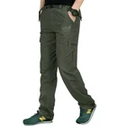 Брюки-карго мужские быстросохнущие, дышащие спортивные штаны в стиле милитари, джоггеры, повседневные армейские брюки с карманами, 4XL, на лето