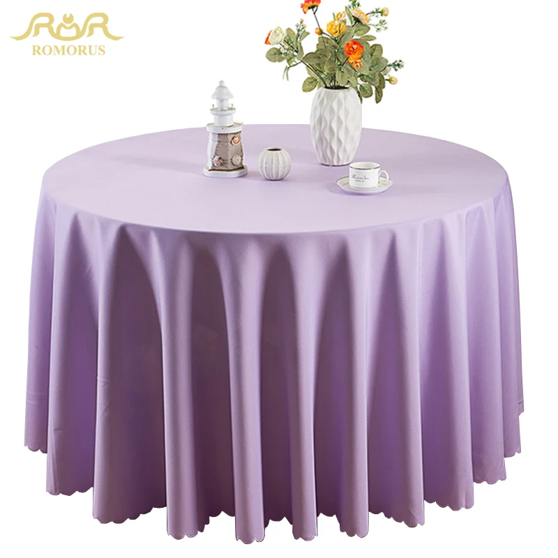 ROMORUS полиэстер круглые скатерти для стола твердые Цвет свадебные ПРЯМОУГОЛЬНЫЙ