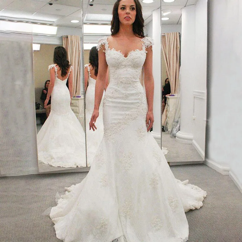 JIERUIZE белое кружевное свадебное платье русалки свадебные платья для любимого