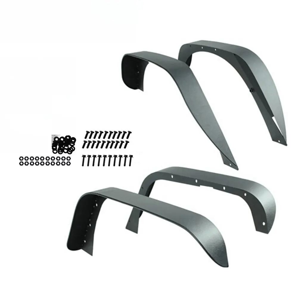 Набор J064 Tuxtured steel плоский стиль крыло вспышки 2007- для Jeep Wrangler JK неограниченное количество авто продуктов Lantsun