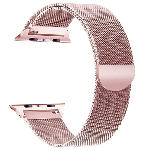 rose pink Миланская петля ремешок для apple watch 5 apple watch 4 группа iwatch Группа 44 мм 40 мм 42 мм 38 мм нержавеющая сталь ремешок для часов аксессуары - Цвет ремешка: rose pink