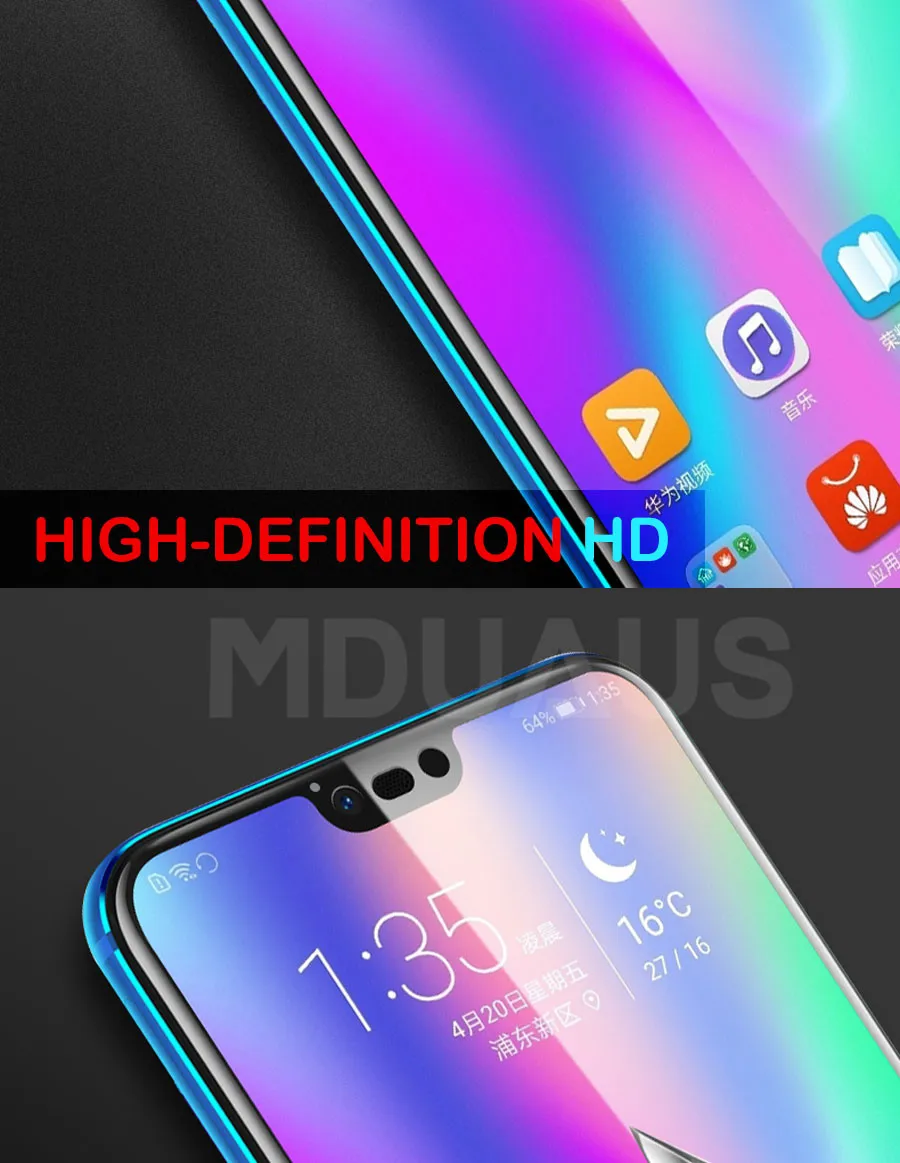 Полное покрытие из закаленного стекла для Huawei Honor 10 Lite V10 V9 Play V20 Защитная пленка для Honor 9 8 Lite