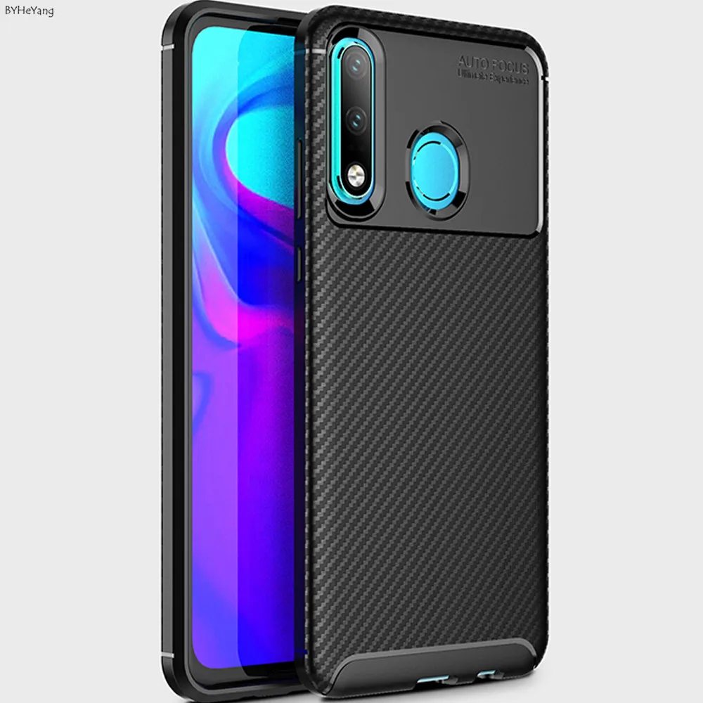 Силиконовый чехол для Huawei P30 Lite p30lite защитный чехол-бампер из углеродного волокна