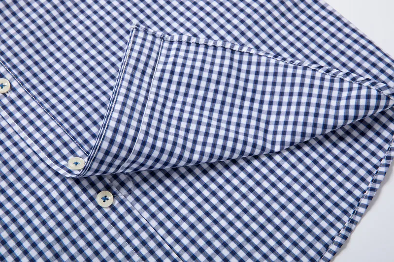 Plus 10XL 8XL 6XL Men's Casual Shirt spring Autumn Full Sleeve Plaid High Quality Social Dress Men Brand Clothing Camisa | Мужская