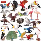 Моделирование Oenux, птица, фламинго, павлин, попугай, Орел, Морская Чайка, птицы, модель животного, фигурки, коллекционная игрушка для детей, подарок