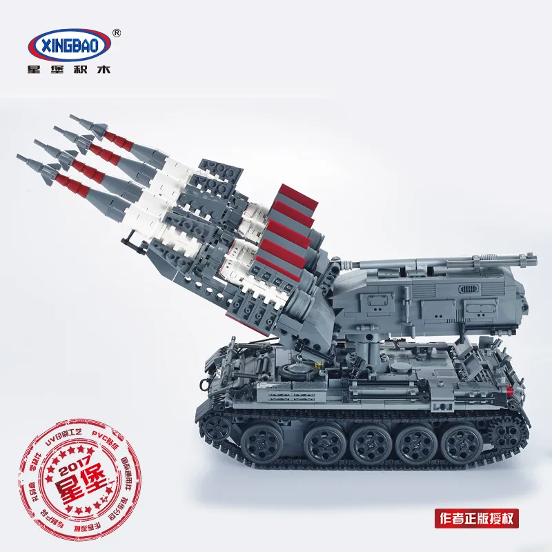 Фото Xingbao 06004, Военная серия, SA-3, ракета T55, Танковый Набор, детские строительные блоки, кирпичи, игрушки, подарки на день рождения для детей №2