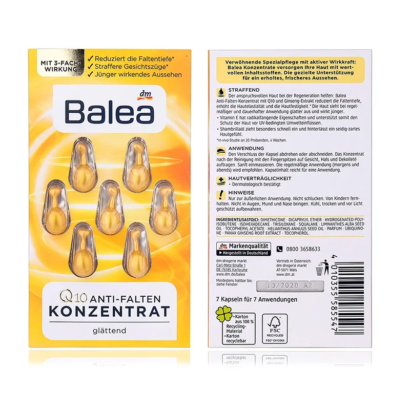 Balea Сыворотка для глаз для лица концентрат влаги повышает эластичность сухой кожи смягчает морщины вокруг глаз шелковистая питает гладкую кожу