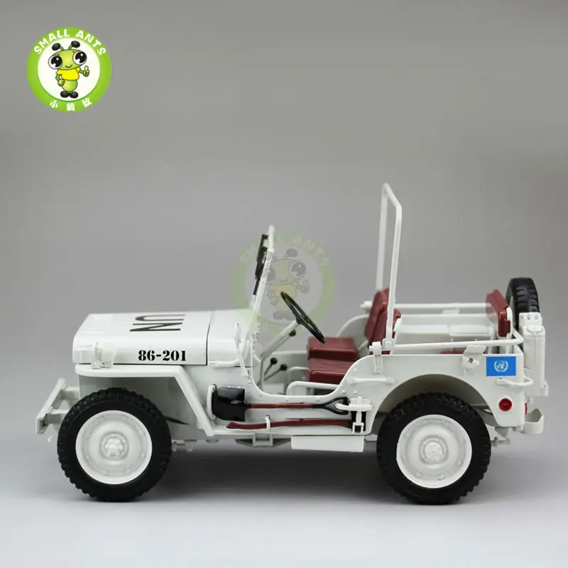 1:18 1/4 тонн армии США WILLYS джип Топ вниз литье под давлением модель автомобиля Welly белый