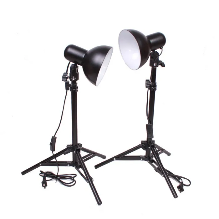 2 шт. профессиональный 65 см 26 &quot лампа стоит + e27 один держатель алюминий крышка