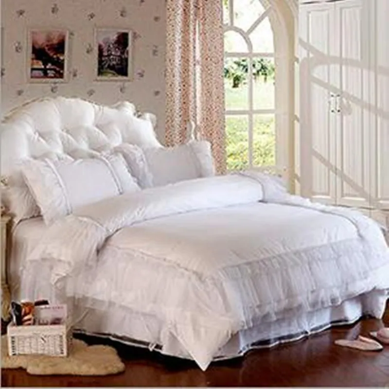 Модные жаккардовые шелковые комплекты постельного белья для принцессы queen king 4 шт