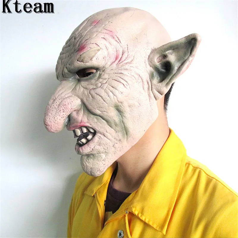 2017 Высокое качество Мужская латексная маска Goblins большой нос страшная страшный