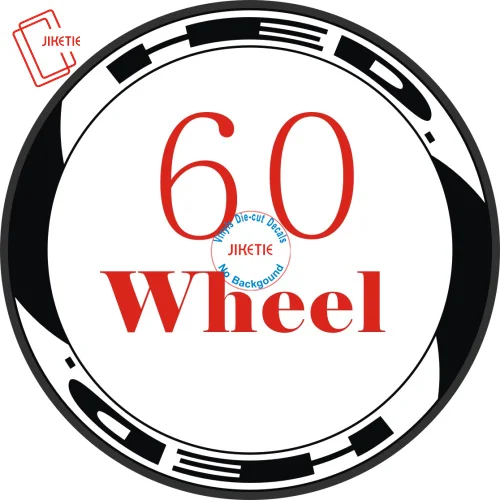 60mm wheel Контурный шрифт HED дорожный велосипед 700c наклейки колеса обод колеса велосипед наклейки колеса велосипед водонепроницаемые виниловые наклейки - Цвет: 60mm wheel