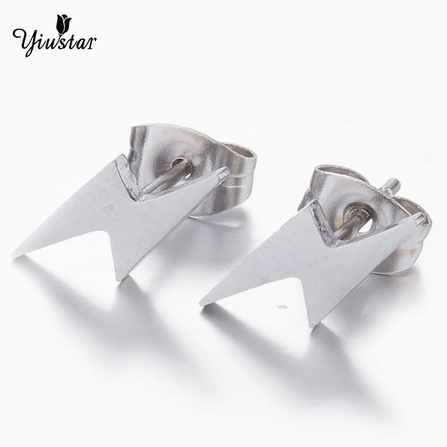 Серьги yiustar с черным освещением серьги из нержавеющей стали для женщин милые в