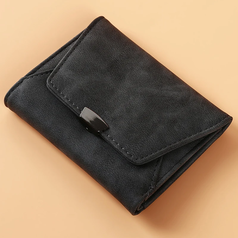 Purse Hasp Short Wallet Vintage Fashion Lady for Credit Cards Carteira Feminina Women Leather Folding Coin | Багаж и сумки