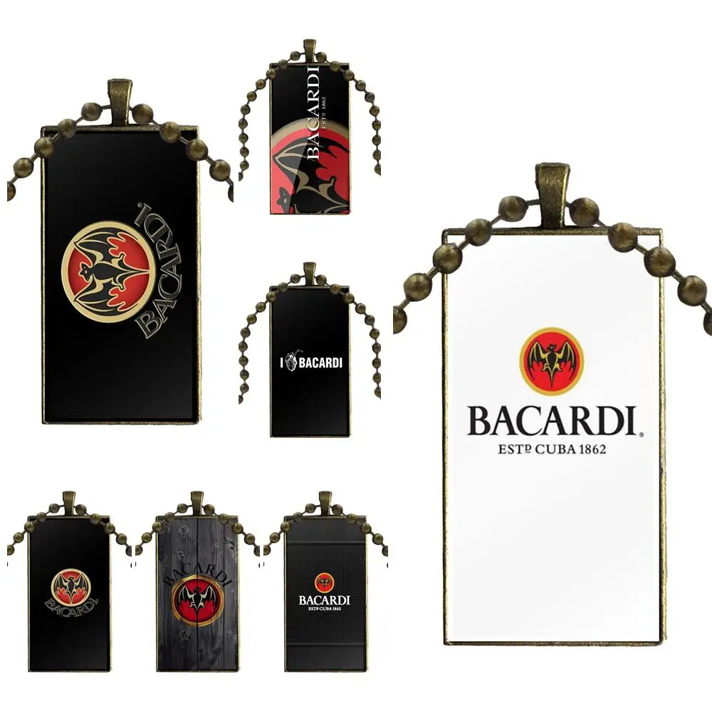 Bacardi Breezer логотип для женщин Рождественский подарок стеклянный кулон ожерелье