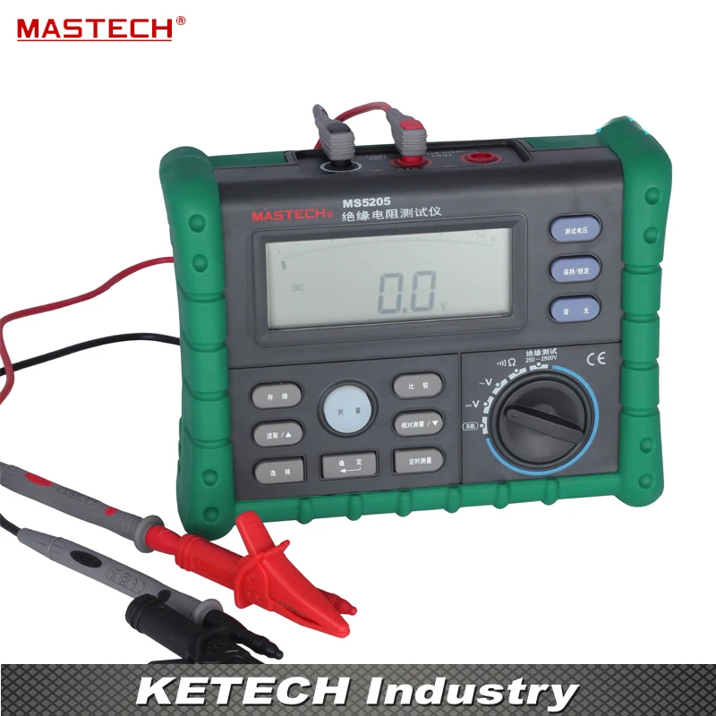 Цифровой измеритель сопротивления изоляции AC/DC Напряжение тестер megger MASTECH MS5205 |