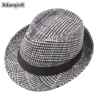 xdanqinx winter mens woolen hat classic retro fedoras new middle aged dads brands vintage sombrero de jazz hats snapback cap