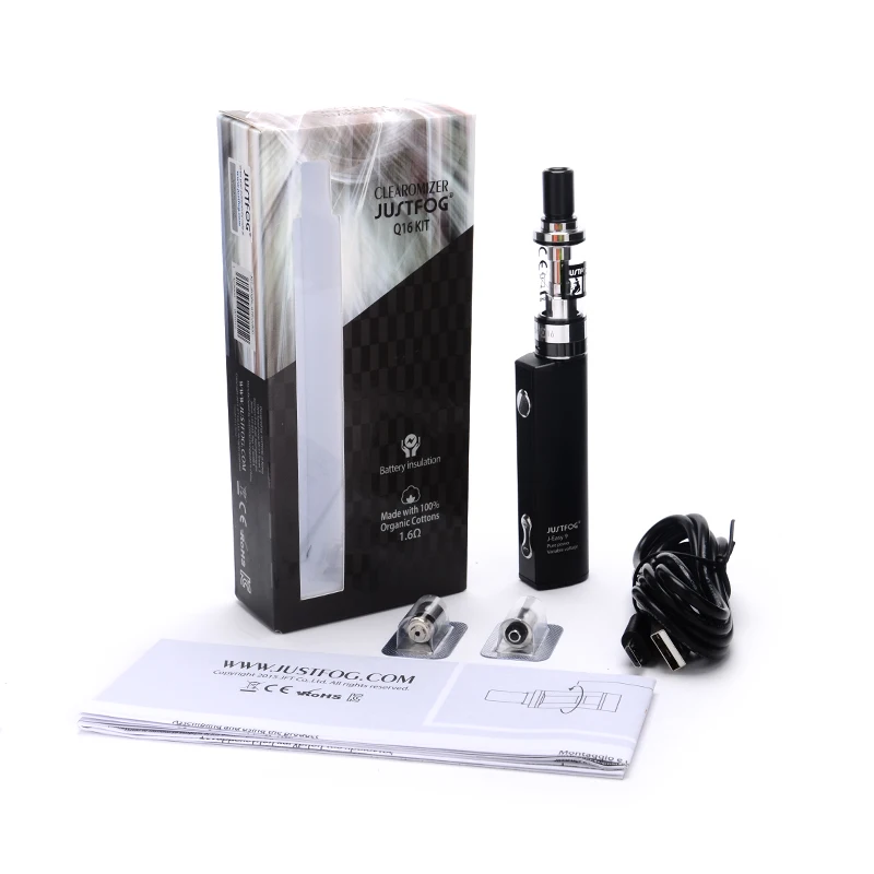 Оригинальный justfog Q16 starter kit 900 мАч Батарея mod и 2 мл elektronik пикантная закуска sigara